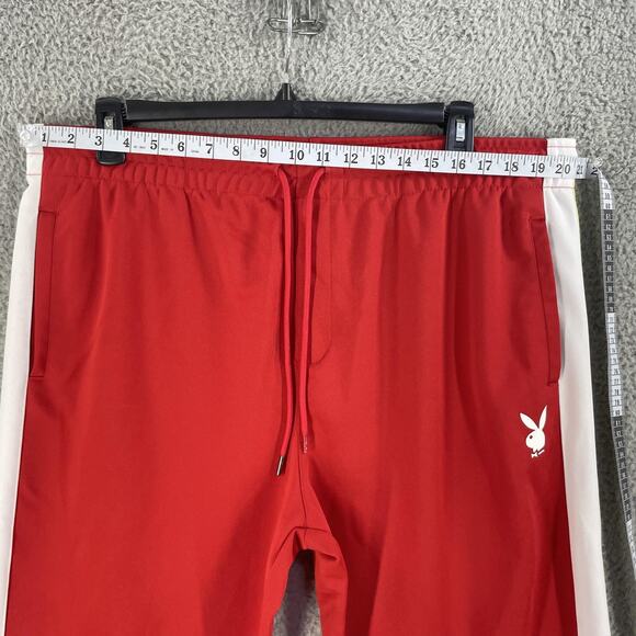 Vtg Playboy PacSun Track Pants Mens 2XL Red Side Stripe Athletic Bunny Logo - Picture 5 of 13
